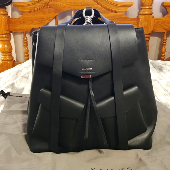 Nwot All Saints Darcy Leather Back Pack 